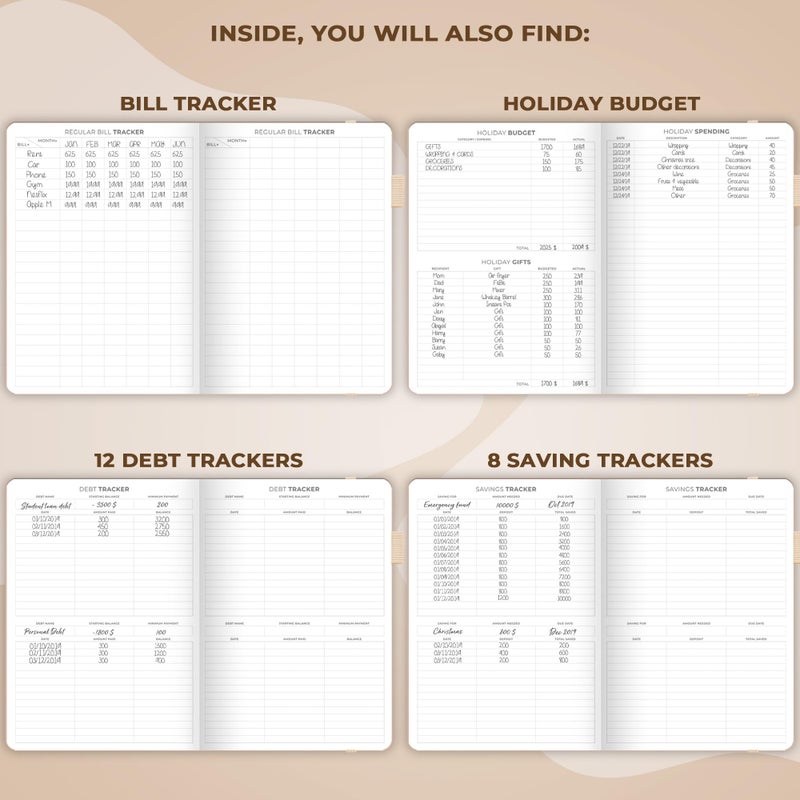 Clever Fox Budget Planner Pro - Financial Organizer + Cash Envelope Budget System. Monthly Finance Journal, Expense Tracker & Personal Account Book. Undated - Start Anytime. (7''x10'') â€“ Rose Gold - Image 5
